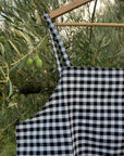 Robe Lisette coton vichy noir - Maison Farigoulette
