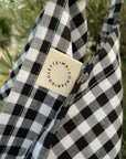 Robe Lisette coton vichy noir - Maison Farigoulette