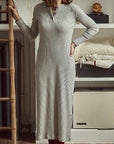 Robe Tagete côtelée Gris clair chiné - Poudre Organic