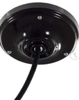 Rosace en porcelaine noire - 3 sorties