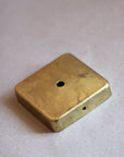 Rosace carré en laiton brut - 1 sortie