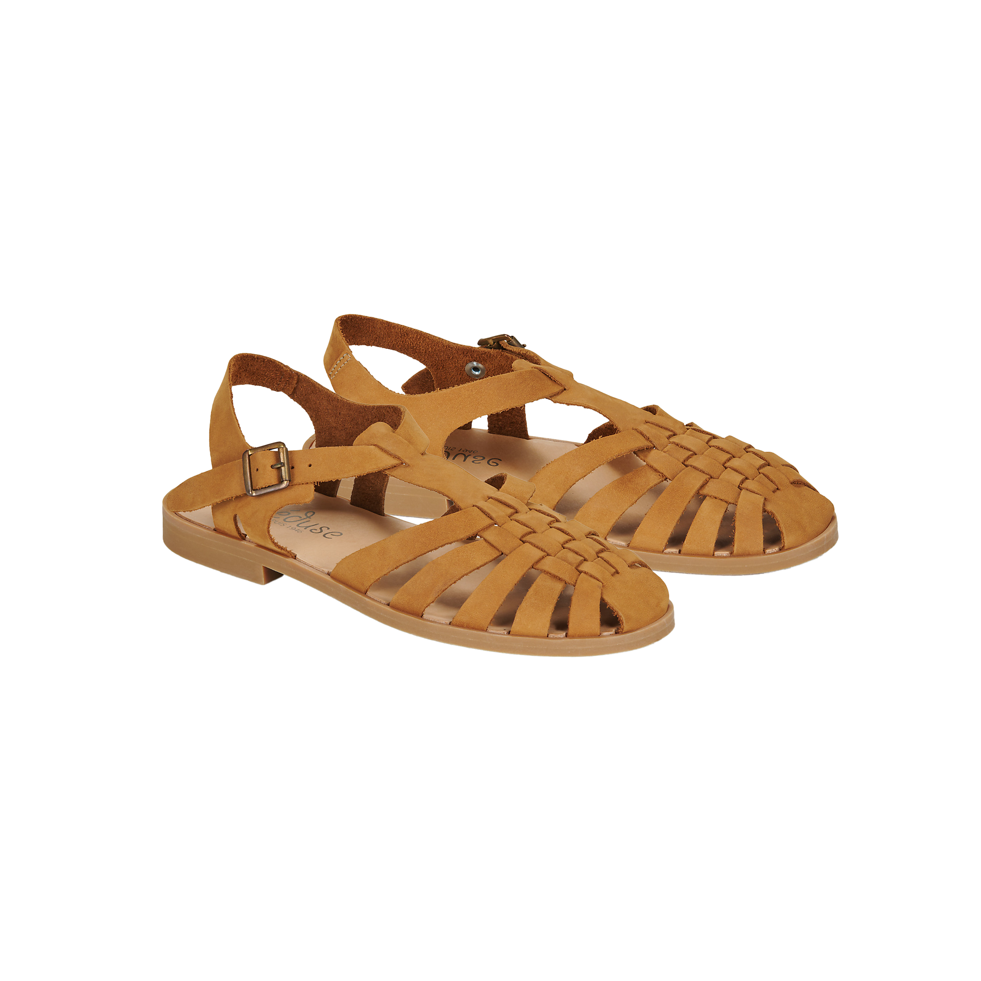 Sandales Sunville en cuir cognac - Méduse