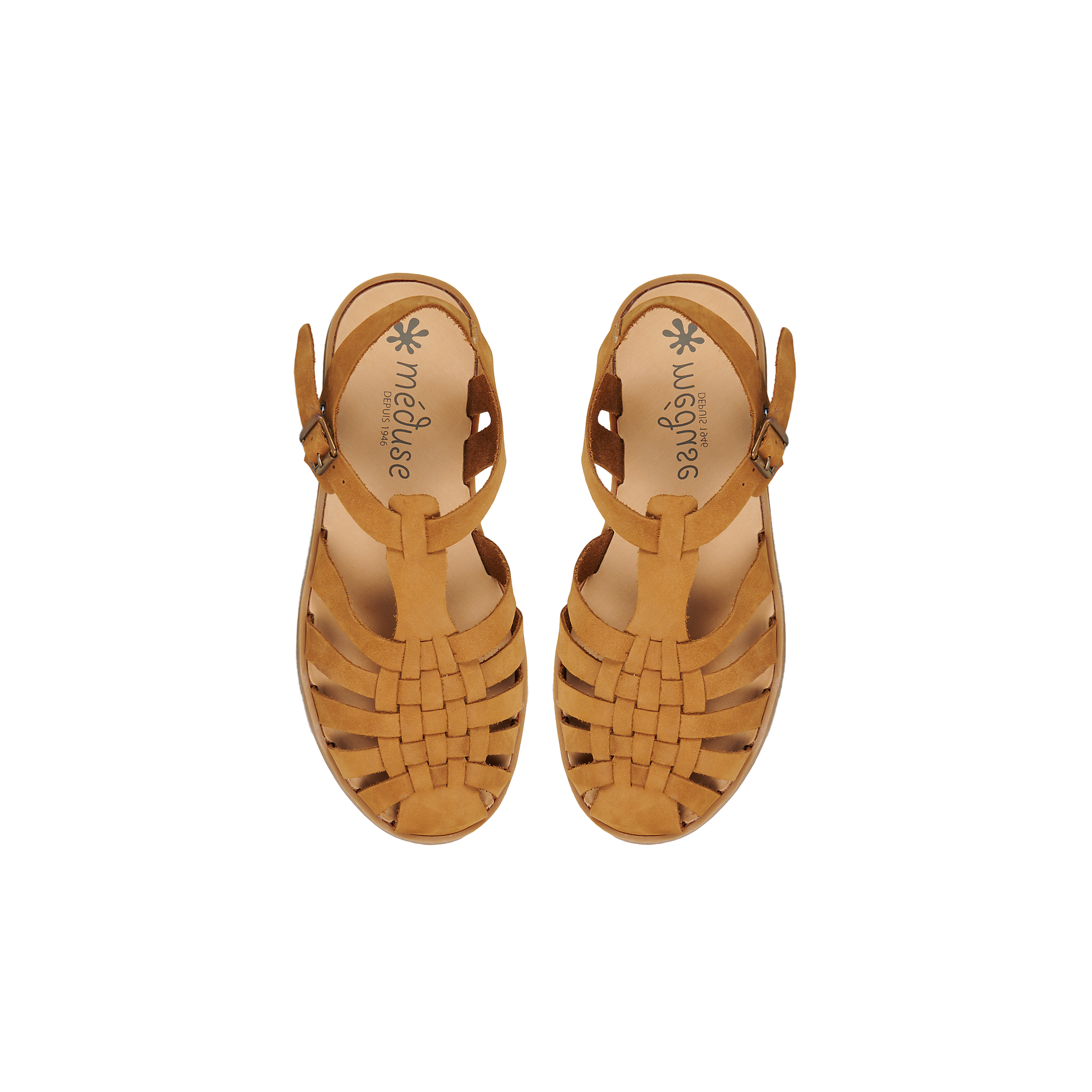 Sandales Sunville en cuir cognac - Méduse