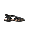Sandales Sunville en cuir noir mat - Méduse