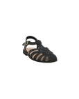 Sandales Sunville en cuir noir mat - Méduse