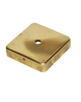 Rosace carré en laiton brut - 1 sortie