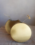 Vase Lune en métal doré