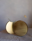 Vase Lune en métal doré