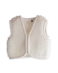 Veste sans manches 100% laine de mouton - Nouveau né - Écru