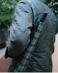 Parapluie pliable XL anti-vent - écossais vert
