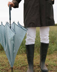 Parapluie long anti-vent - Vichy vert