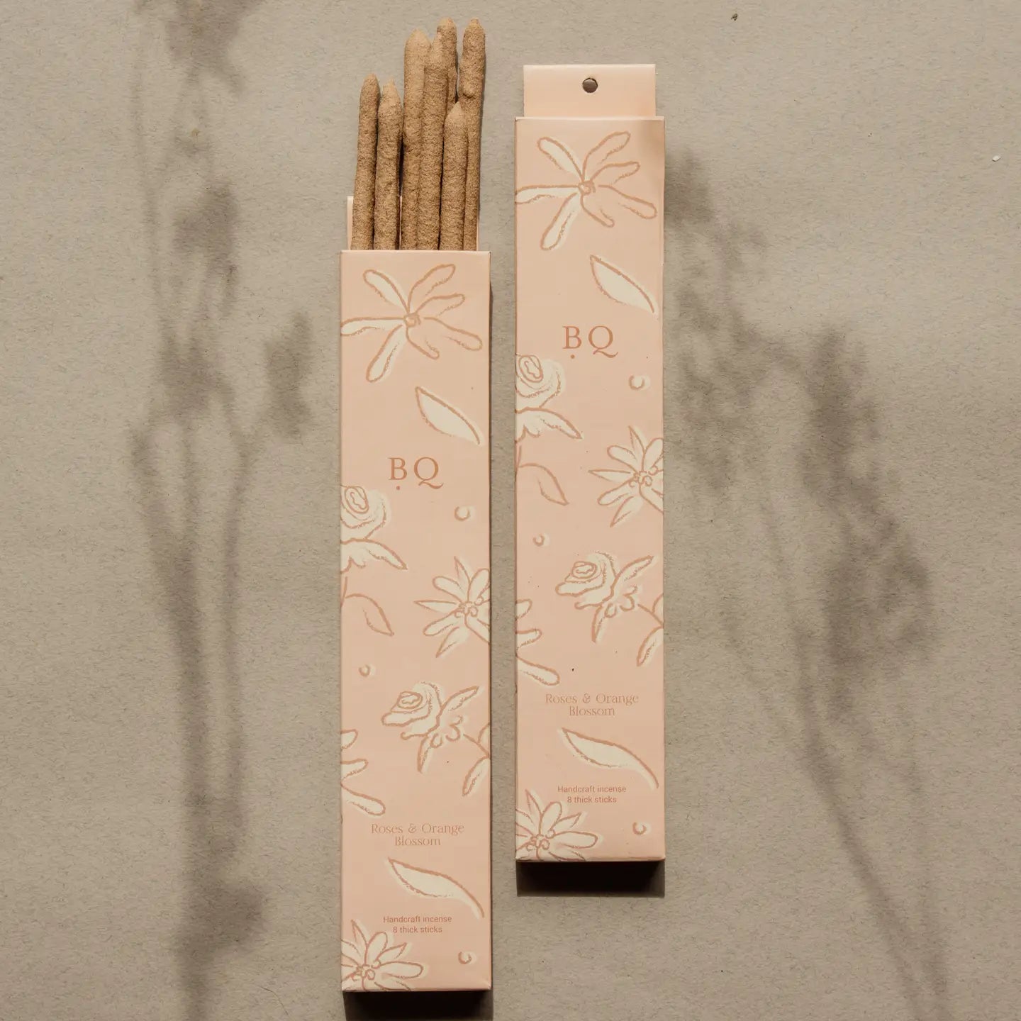 Bâtonnets d'encens épais naturels Roses et Fleur d’Oranger