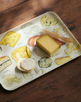Plateau en lin fromages par Isabelle Boinot