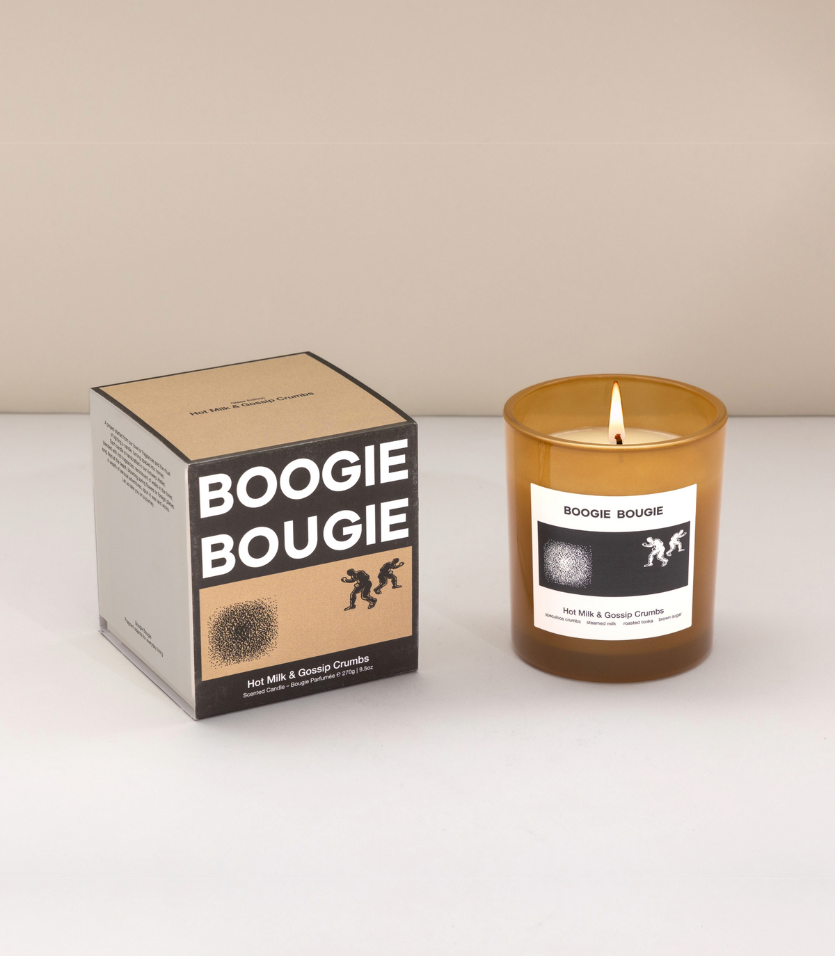 Bougie parfumée Hot Milk &amp; Gossip Crumbs - Boogie Bougie