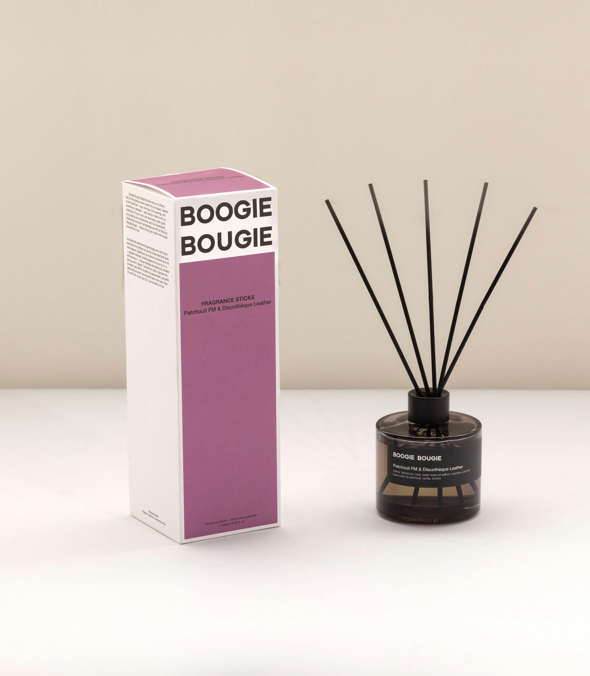 Diffuseur Patchouli FM &amp; Discothèque Leather - Boogie Bougie