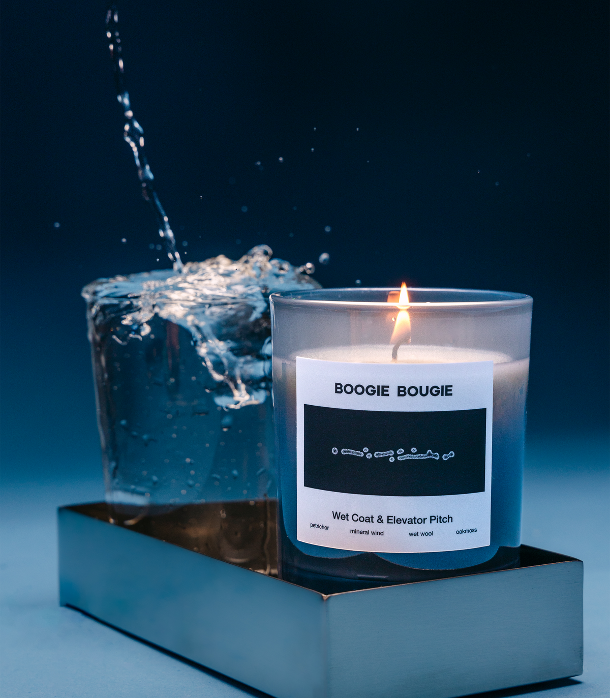 Bougie parfumée Wet Coat &amp; Elevator Pitch - Boogie Bougie