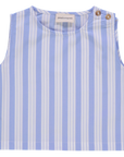 BLOUSE VANILLE ADULTE Rayures larges bleues/blanches