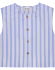 BLOUSE VANILLE ADULTE Rayures larges bleues/blanches