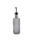 Bouteille à huile ou vinaigre en verre recyclé couleur gris fumé 30cl