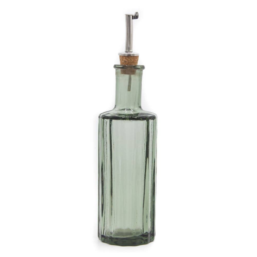 Bouteille à huile ou vinaigre en verre recyclé couleur verre fumé 30cl