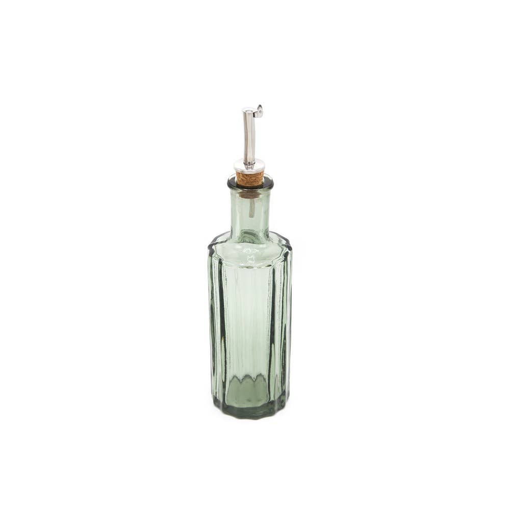 Bouteille à huile ou vinaigre en verre recyclé couleur verre fumé 30cl
