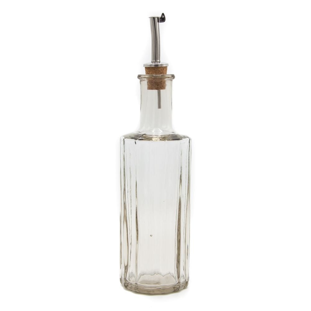 Bouteille à huile ou vinaigre en verre recyclé transparent 30cl