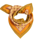 foulard indien orange et kaki