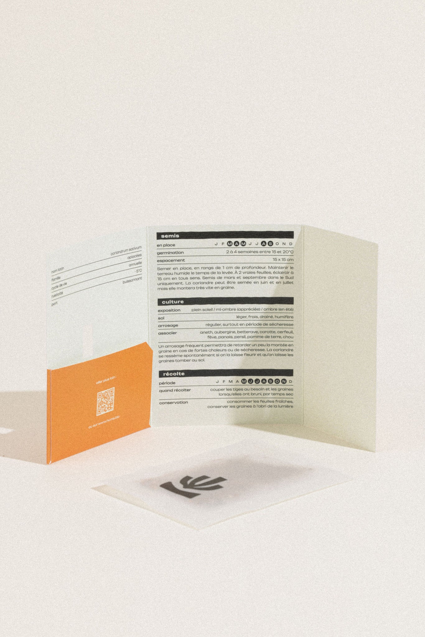 Sachet de graines bio &quot;CORIANDRE COMMUNE&quot; - Hums