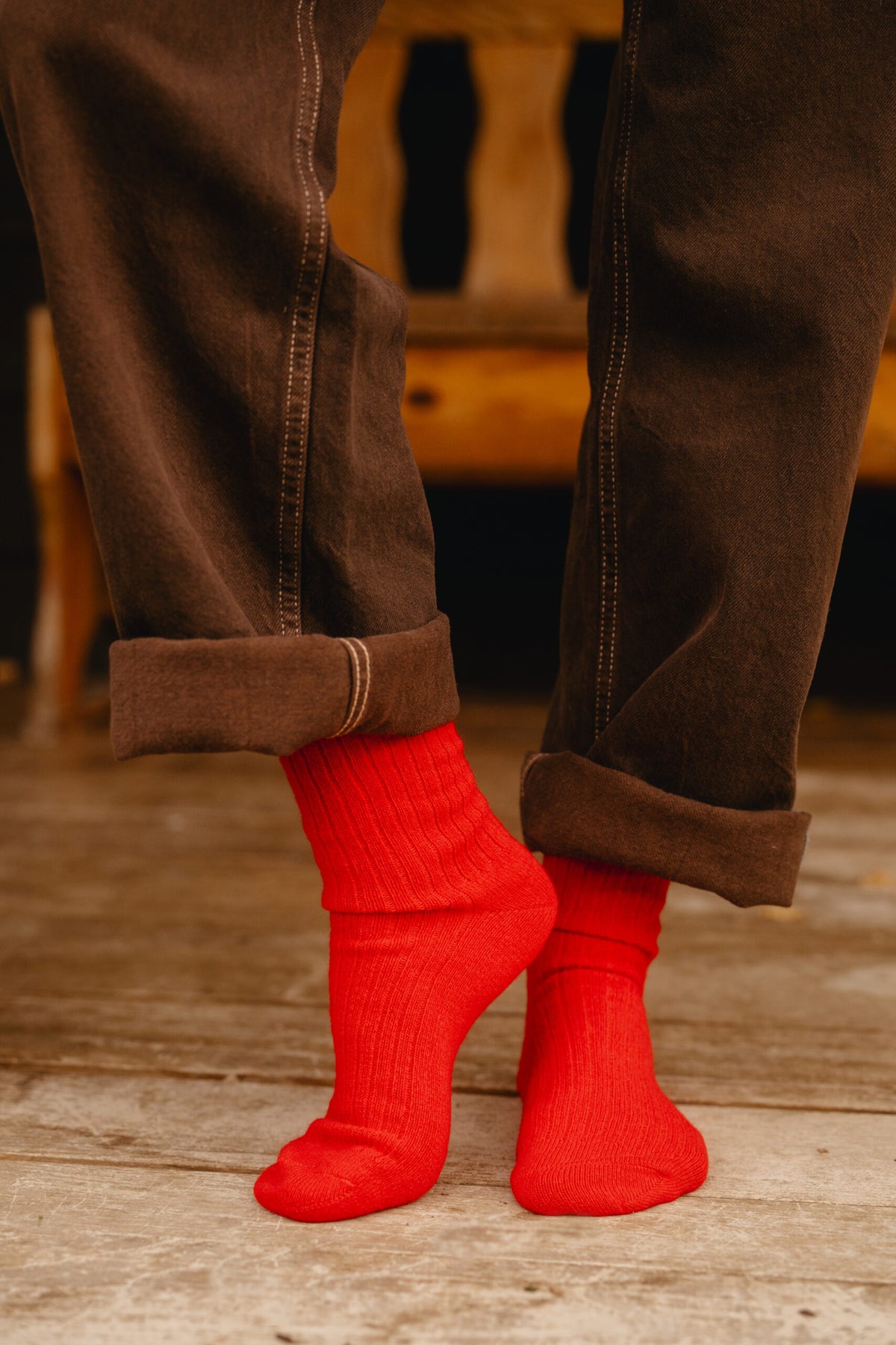 Chaussettes en cachemire - Rouge