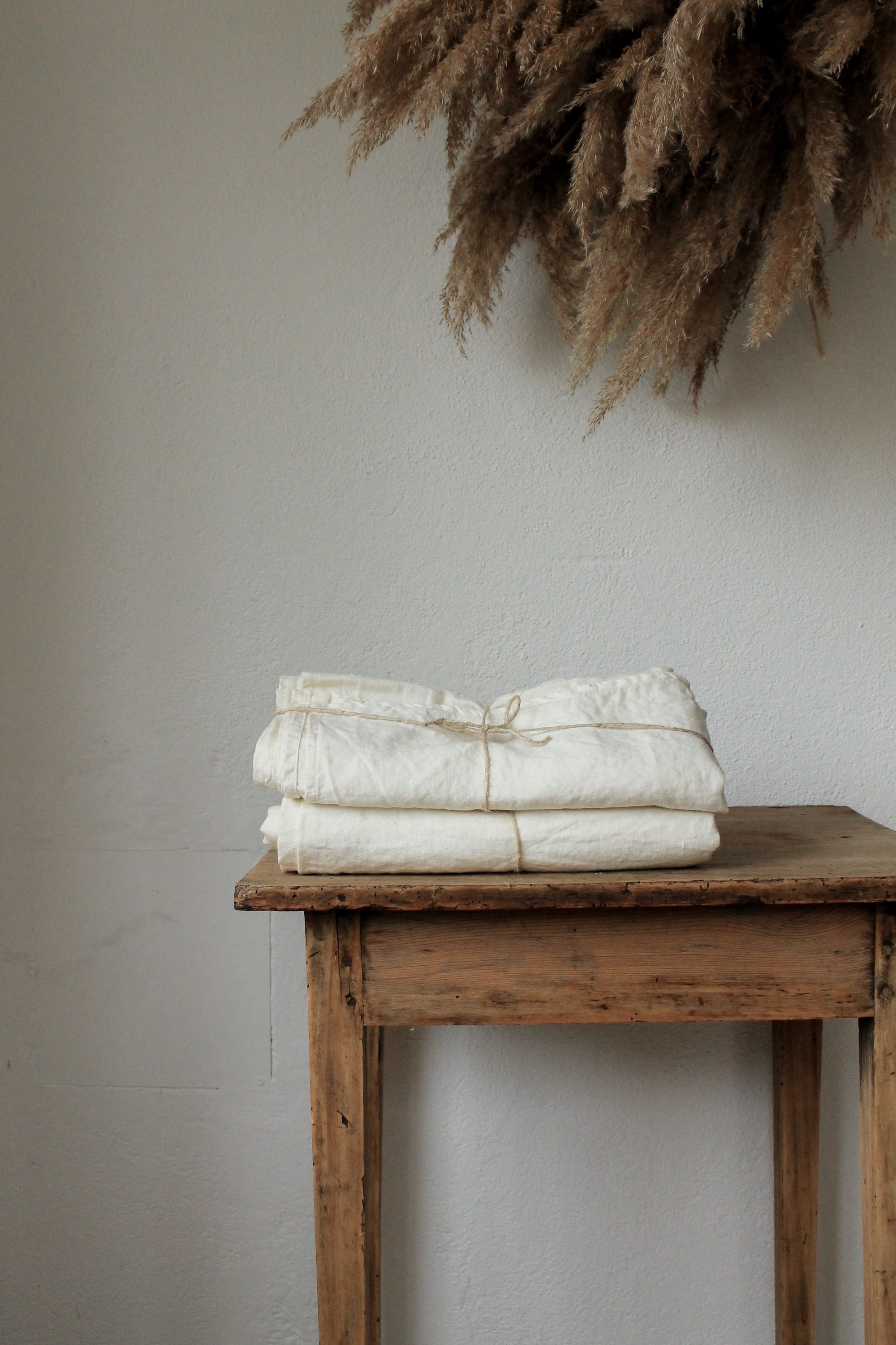 Nappe en lin lavé Blanc cassé