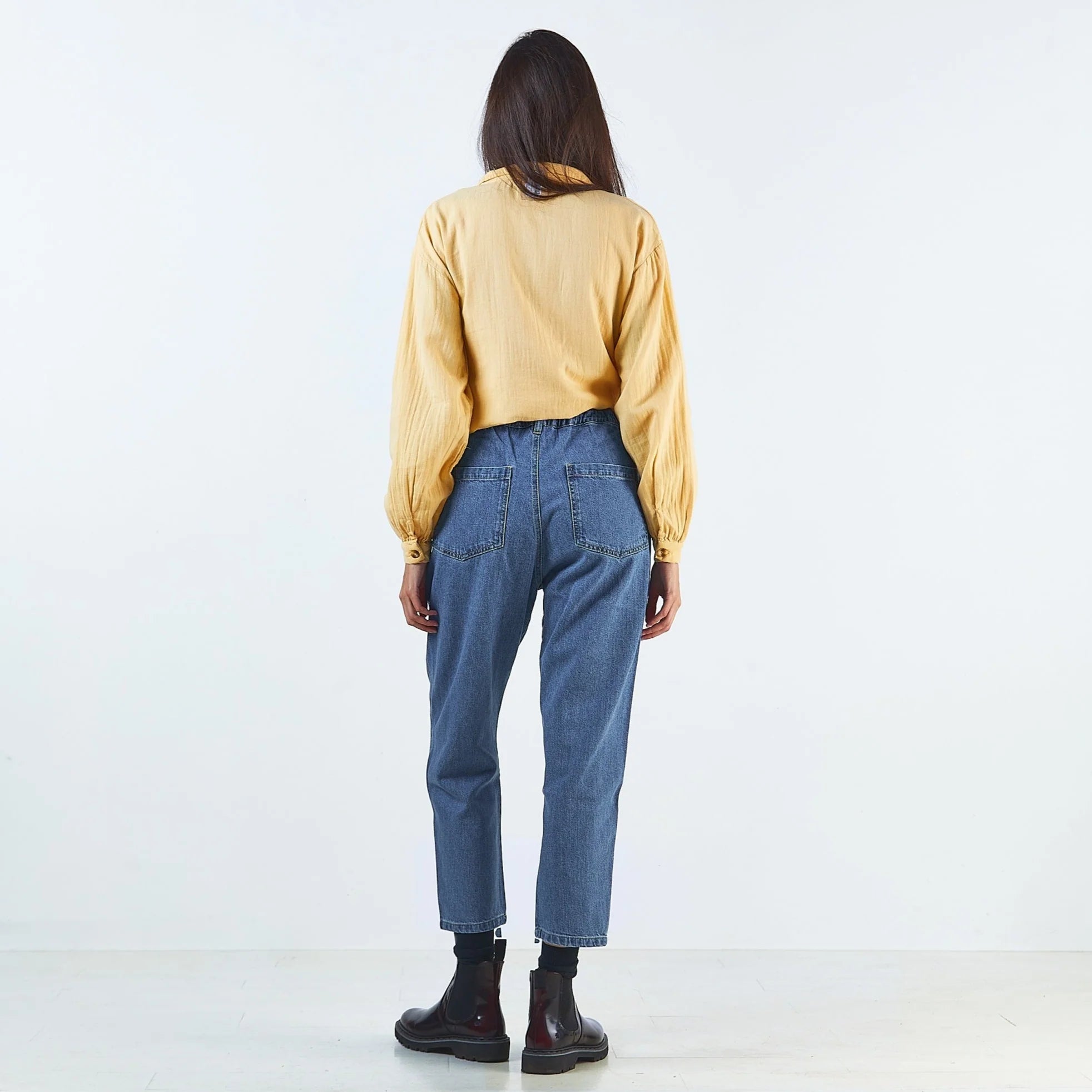 Pantalon Carotte Denim Blue - Poudre Organic