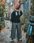 Pantalon Santal Rayures Bleues - Poudre Organic