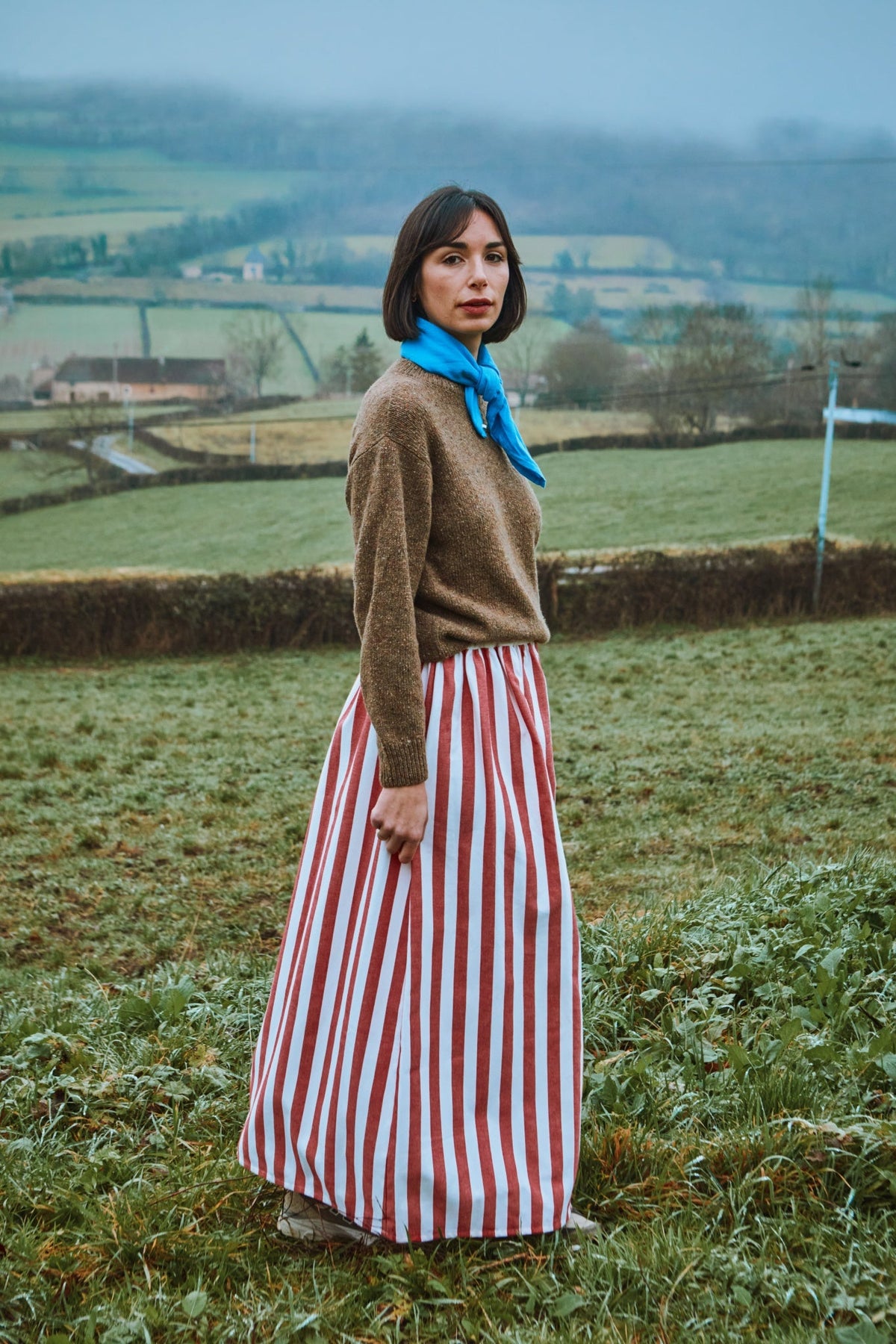Pull Thé laine Speckled Brown - Poudre Organic