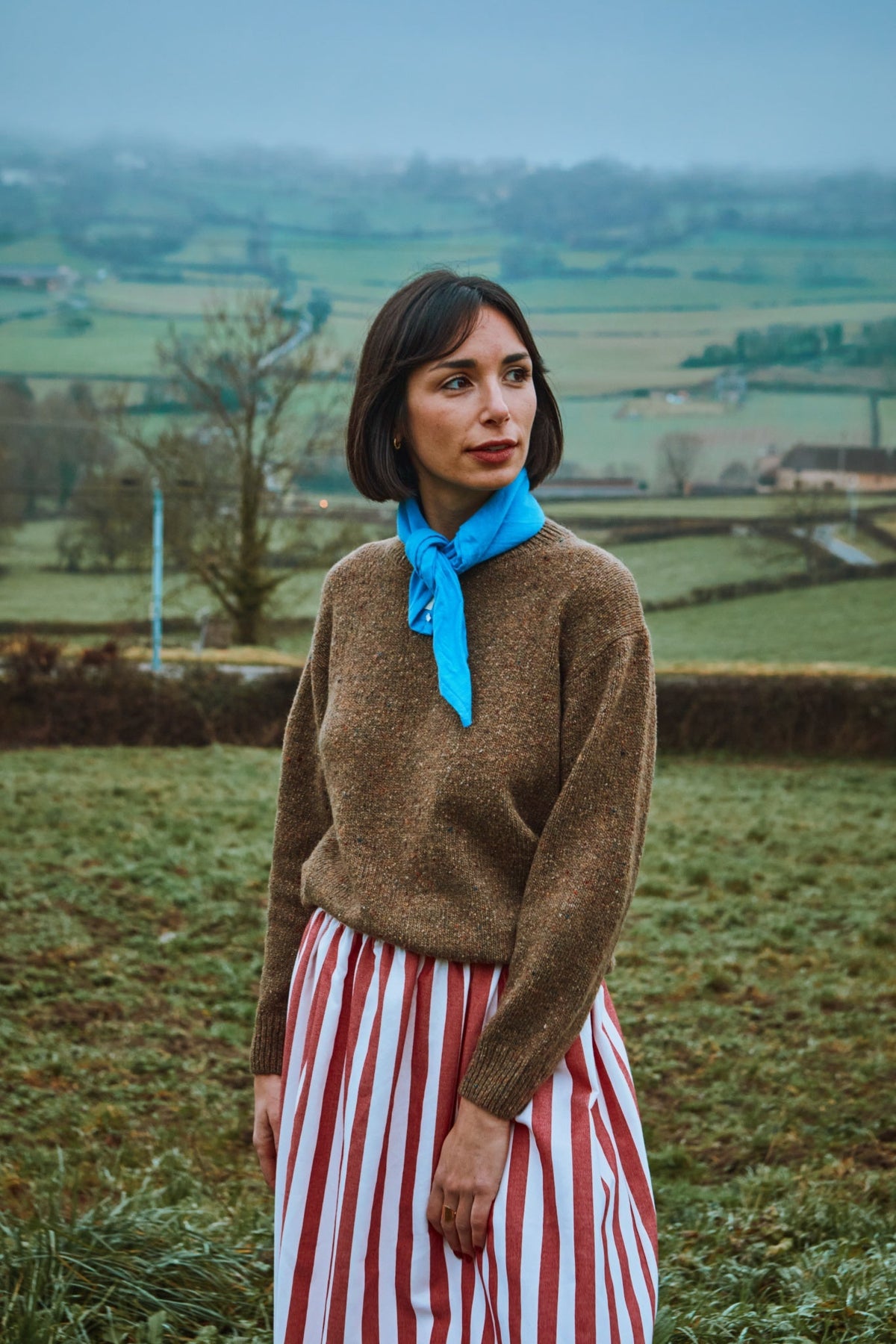 Pull Thé laine Speckled Brown - Poudre Organic