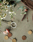 Porte clés en bois Champignon