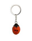 Porte-clés en bois Coccinelle