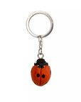 Porte-clés en bois coccinelle