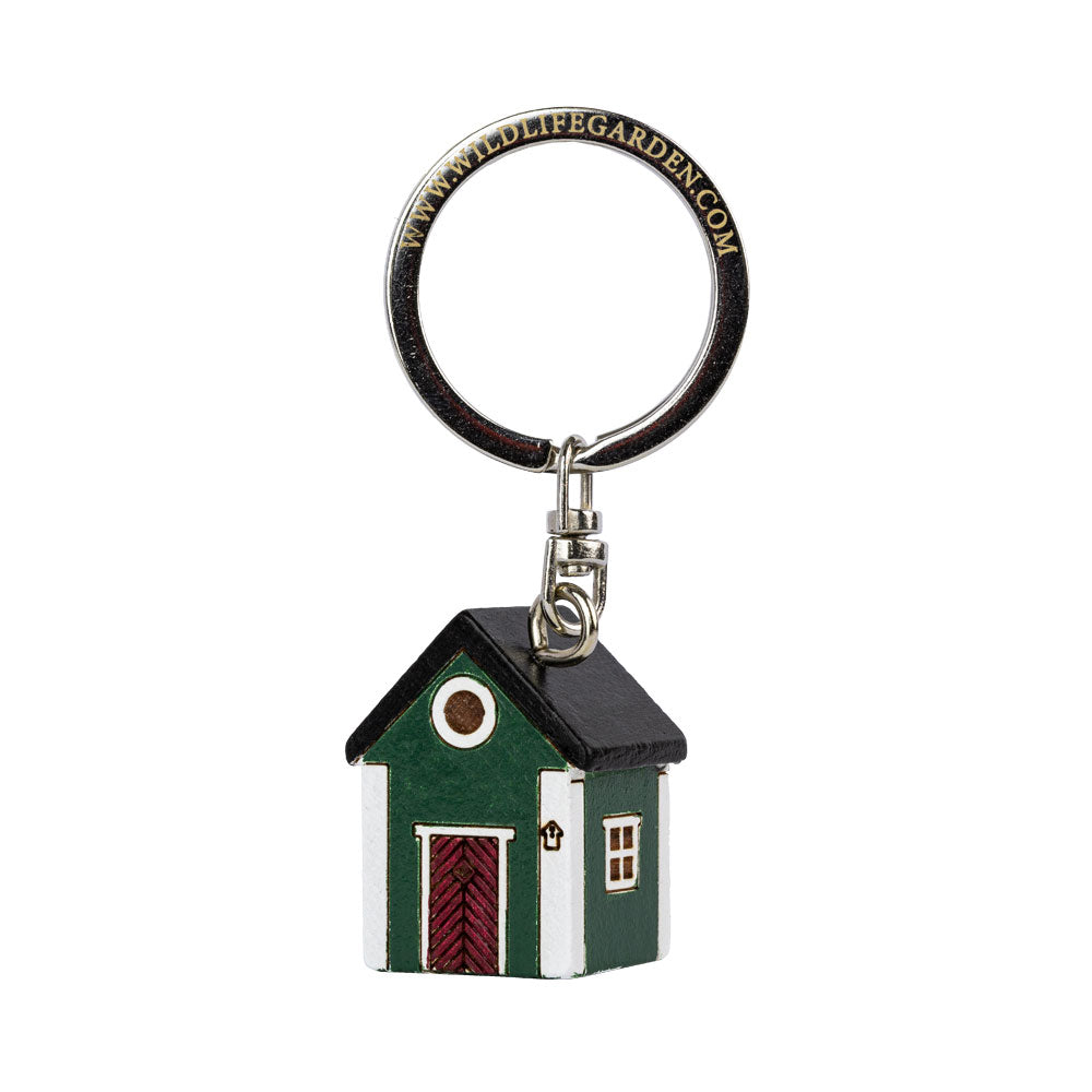 Porte-clés en bois Maison Verte