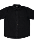 Chemise manches courtes Spirée Denim épais noir  - Poudre Organic