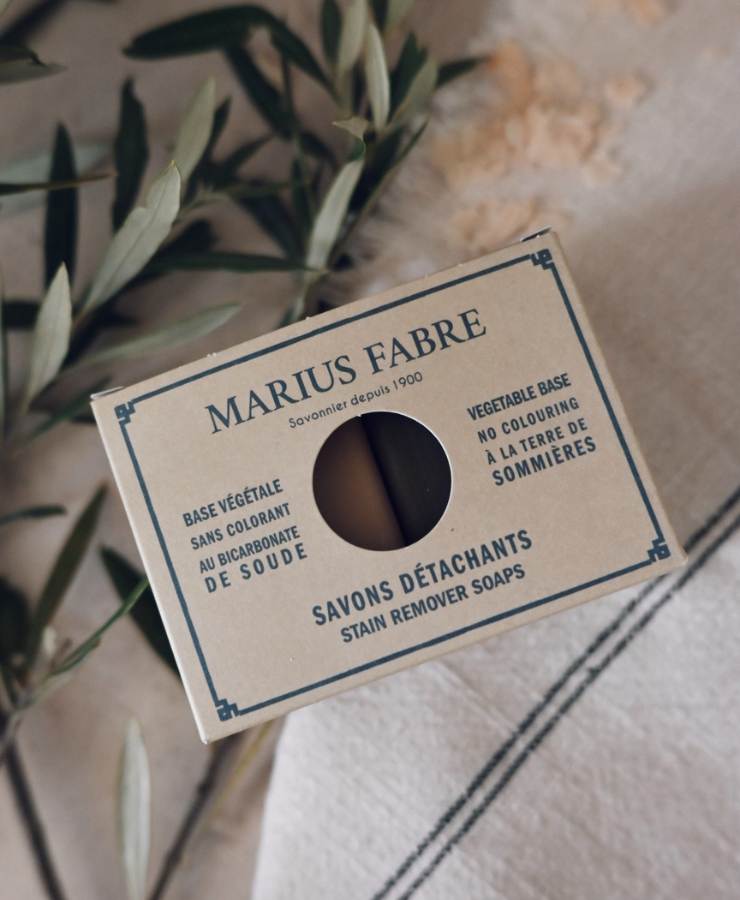 Savon détachant à la terre de Sommières &amp; bicarbonate de soude - 2 x 150g - Marius Fabre - Maison Farigoulette