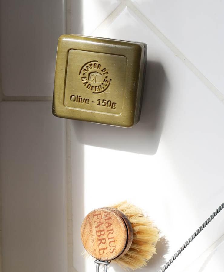 Savon de Marseille avec étui 100% huile d’olive 150g - Marius Fabre - Maison Farigoulette