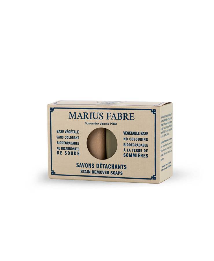 Savon détachant à la terre de Sommières &amp; bicarbonate de soude - 2 x 150g - Marius Fabre - Maison Farigoulette