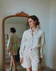 Short Vetiver Denim Ecru Poudre Organic