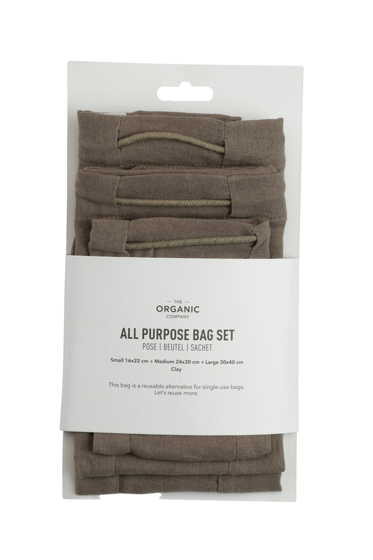 All purpose bag set Clay  - The Organic Company