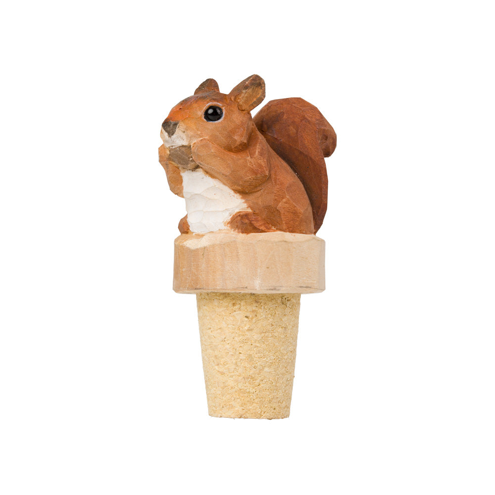 Bouchon de bouteille en bois sculpté à la main – Écureuil (Copie)