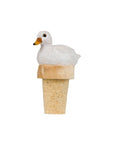 Bouchon de bouteille en bois sculpté à la main – Canard
