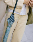 Parapluie long anti-vent - Vichy vert