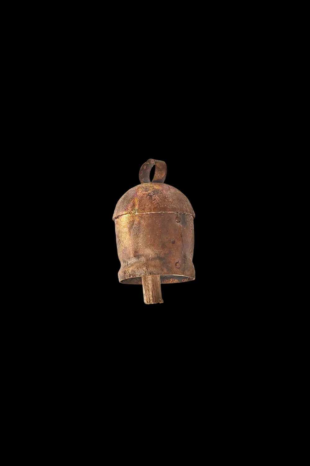 Cloche de Noël décorative en métal doré