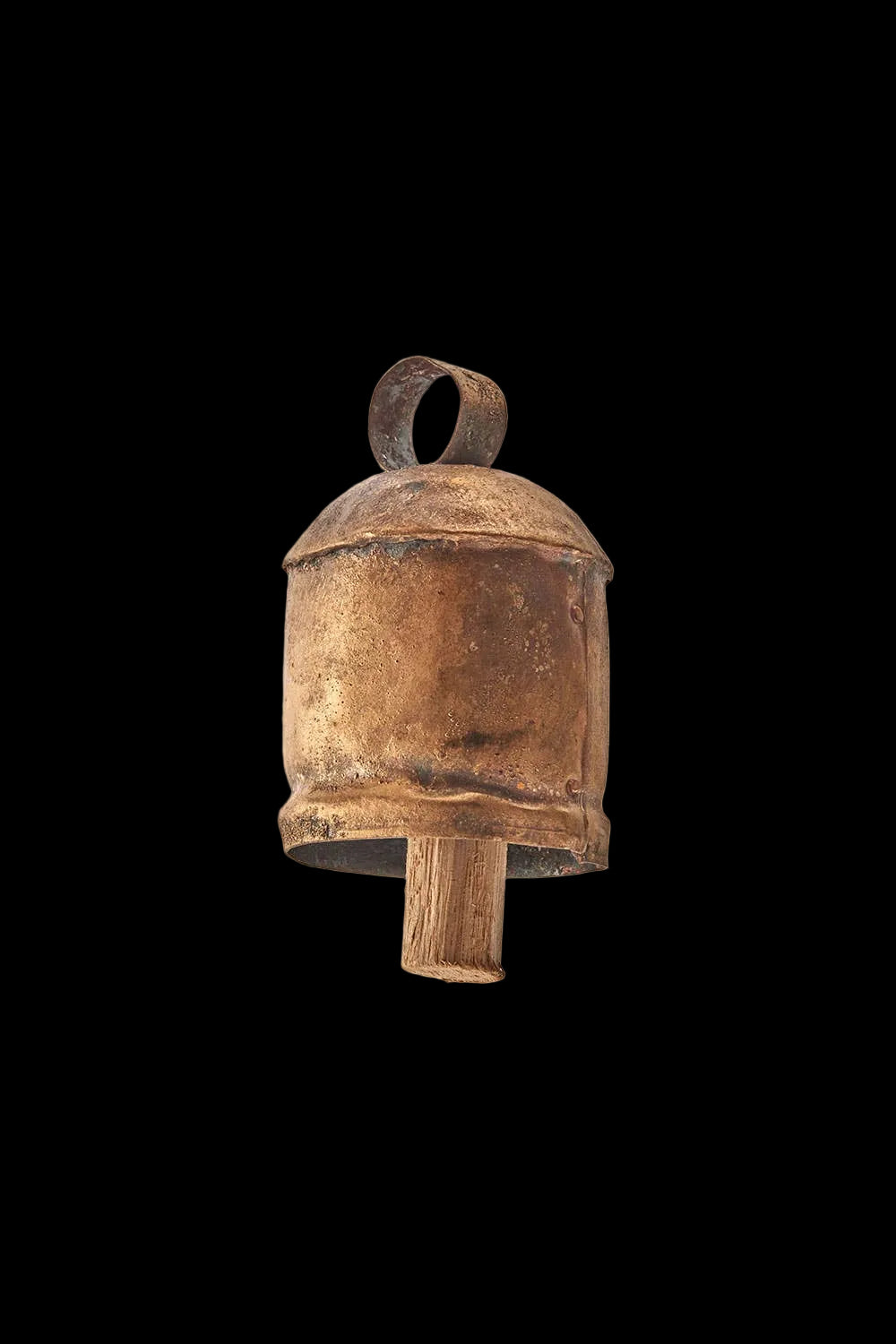 Cloche de Noël décorative en métal doré