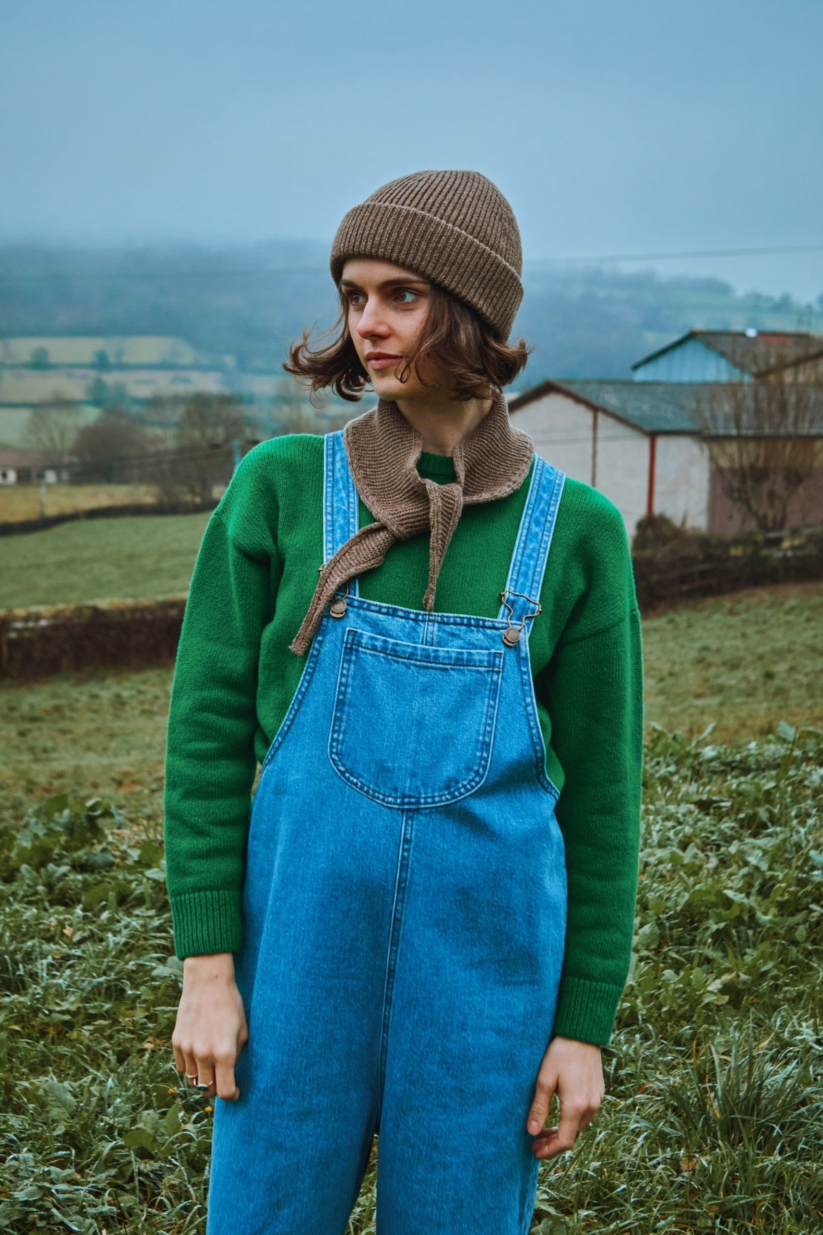 Bonnet Beanie laine Brown Caribou - Poudre Organic